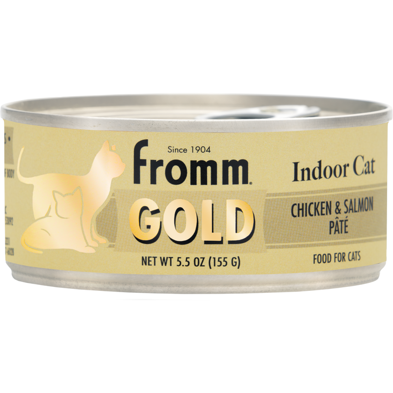 Fromm Gold Canned Cat Food, Indoor, Chicken & Salmon, 5.5-oz image number null