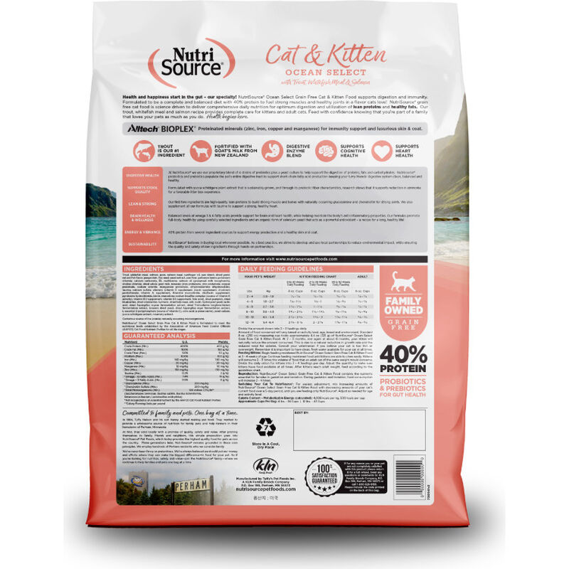 NutriSource Grain Free Dry Cat Food, Ocean Select image number null