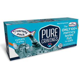 Pure Cravings Cutlets in Gravy Canned Cat Food, Variety Pack, 3-oz, 12-pack
