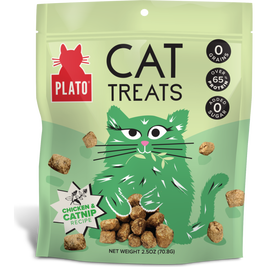 Plato Cat Treats, Chicken & Catnip, 2.5-oz