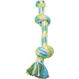 Mammoth 2-Knot Rope Bone Dog Toy, Assorted Colors