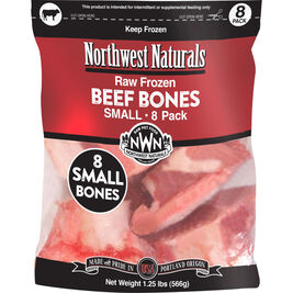 Northwest Naturals Raw Frozen Beef Bone Dog Treats, Small, 8-pack