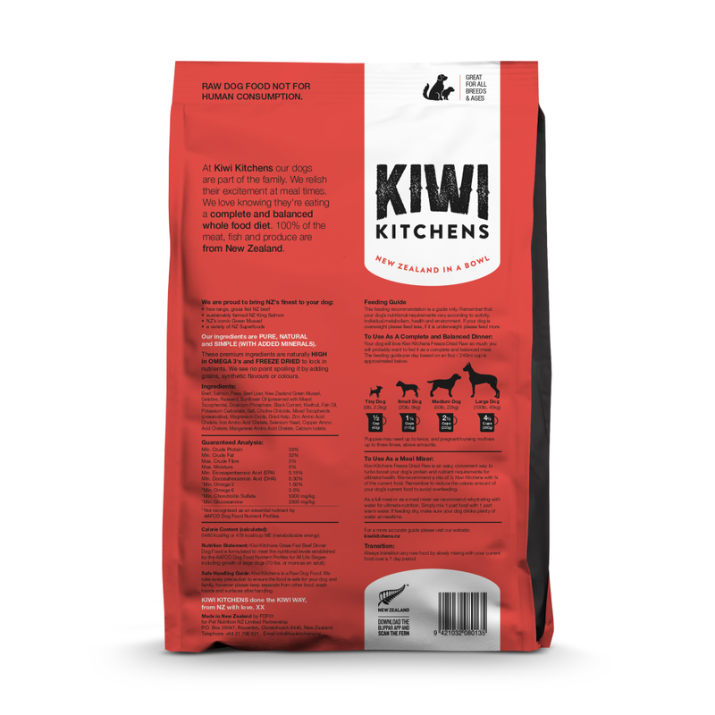 Kiwi freeze dried dog store food
