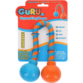 Guru Pet Company Dog Toy, Squeaking Rope