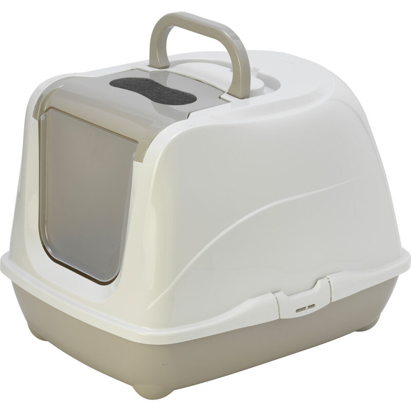 Moderna Flip Cat Litter Box, Warm Grey image number null