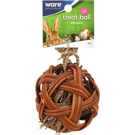 Ware Pet Products Edible Treat Ball Small Animal Chew Toy, 4-in