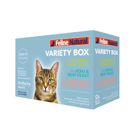 Feline Natural Variety Pack Wet Cat Food Pouches, 3-oz, case of 12
