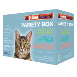 Feline Natural Wet Cat Food, Variety Pack, 3-oz, 12-pack