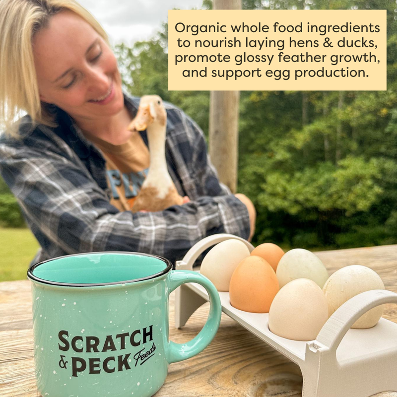 Scratch and Peck Feeds Organic Chicken & Duck Feed, Layer Pellets 16%, 35-lb image number null