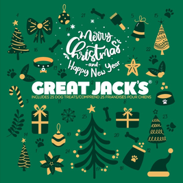 Great Jack's Holiday Advent Calendar with Assorted Dog Treats