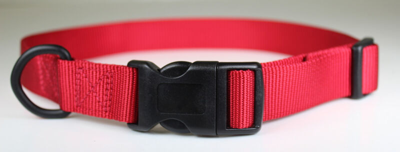 OmniPet Kwik Klip Adjustable Nylon Dog Collar, Red image number null
