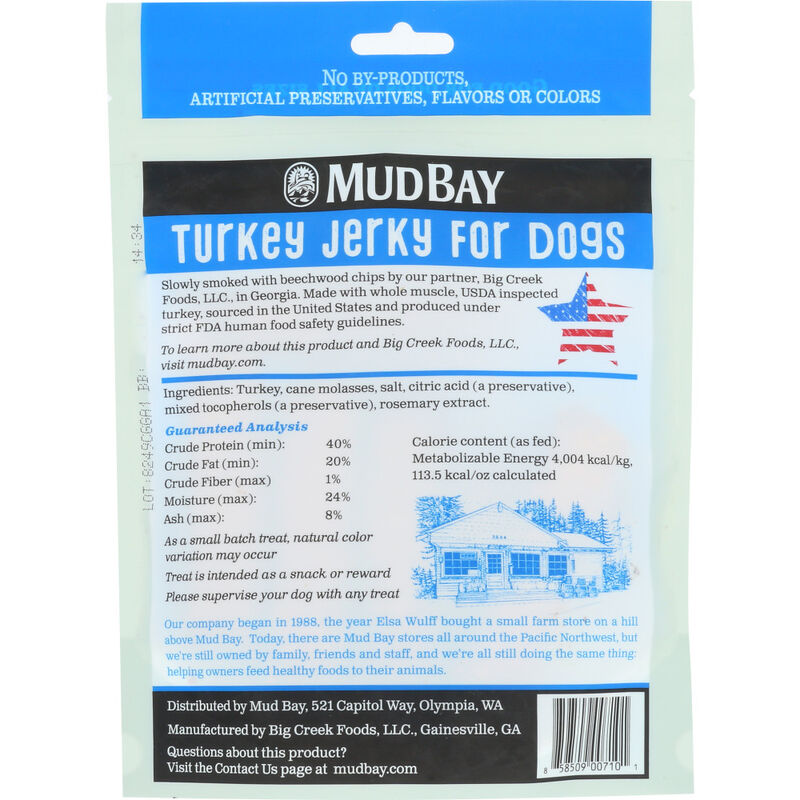 Mud Bay Jerky Dog Treats, Turkey, 5-oz image number null