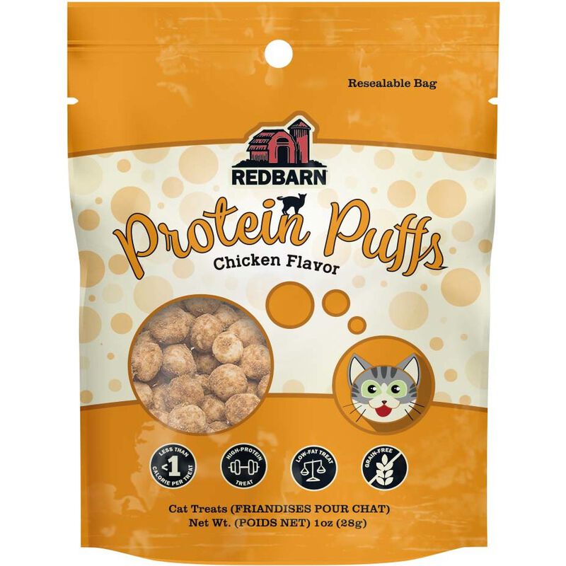 Redbarn Protein Puffs Cat Treats, Chicken image number null
