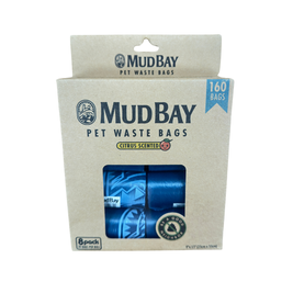 Mud Bay PCR Pet Waste Bags, Scented, 8 Rolls, 160-count