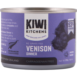 Kiwi Kitchens Canned Dog Food, Venison, 6-oz