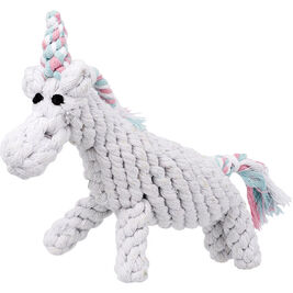 Jax & Bones Rope Dog Toy, Unicorn, 8-in