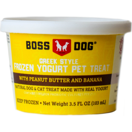 Boss Dog Frozen Yogurt Dog Treats, Peanut Butter & Banana, 3.5-oz, Single Cup