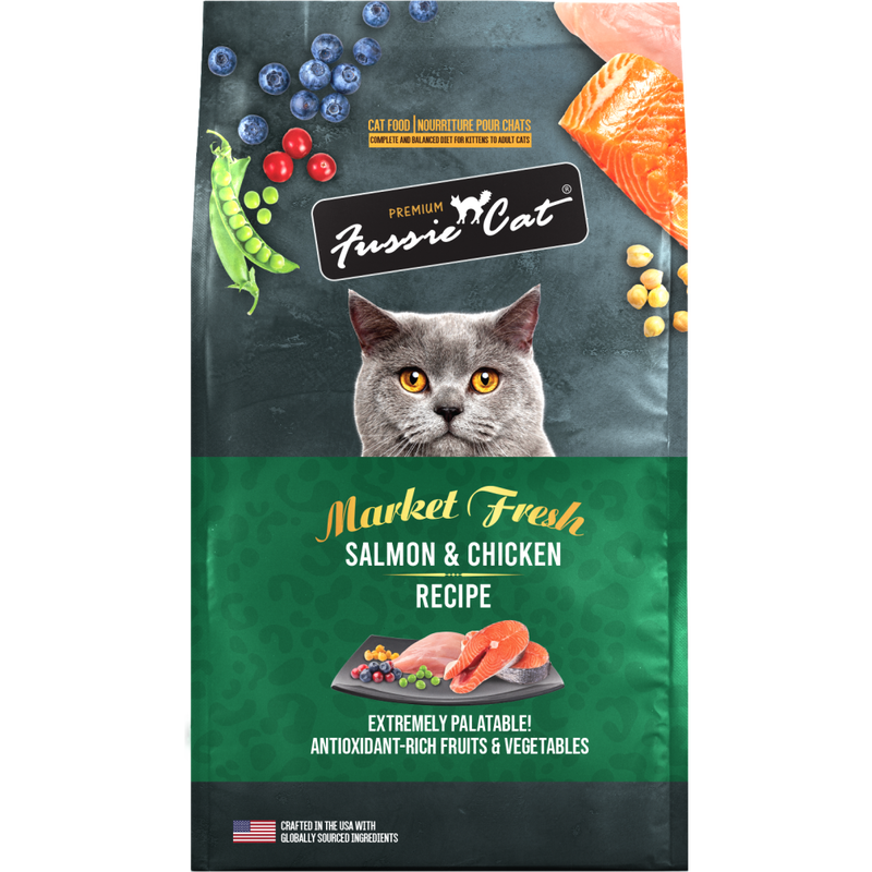 Fussie Cat Market Fresh Dry Cat Food, Salmon & Chicken image number null