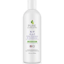 Pure and Natural Pet 4-in-1 Daily Shampoo & Conditioner, Lavender & Chamomile, 16-oz