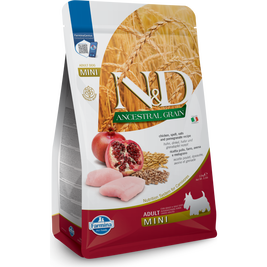 Farmina N&D Ancestral Grain Dry Dog Food, Chicken & Pomegranate, Adult, Mini