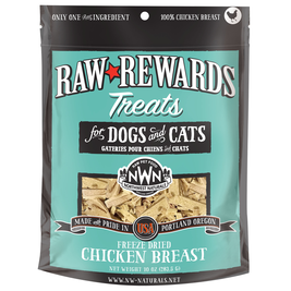 Northwest Naturals Raw Rewards Freeze-Dried Dog & Cat Treats, Chicken Breast, 10-oz