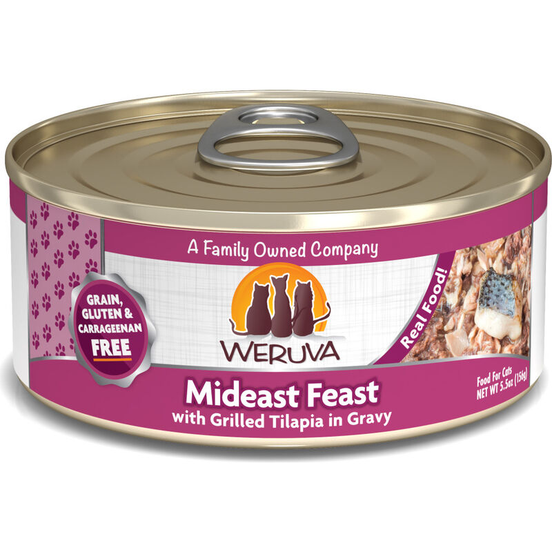 Weruva Classic Canned Cat Food, Mideast Feast, Grilled Tilapia image number null