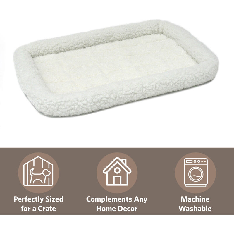MidWest Quiet Time Fleece Bolster Pet Bed image number null