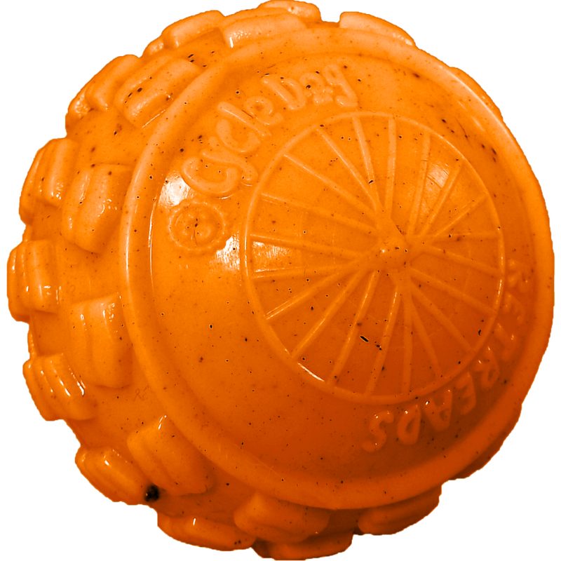 Cycle Dog Ecolast High Roller Ball Dog Toy, Orange, Medium image number null