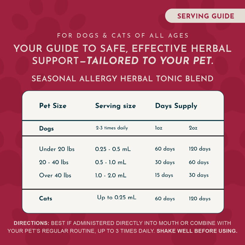 Animal Essentials Seasonal Allergy Herbal Dog & Cat Supplement, 1-oz image number null