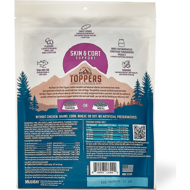 Mud Bay Air-Dried Pet Food Topper, Skin & Coat image number null