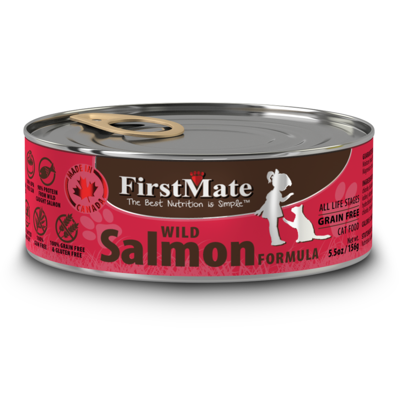 FirstMate Grain-Free Canned Cat Food, Salmon, 3.2-oz image number null