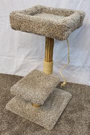 Willow Tree Woodworks Pedestal Bed Cat Tree with Sisal