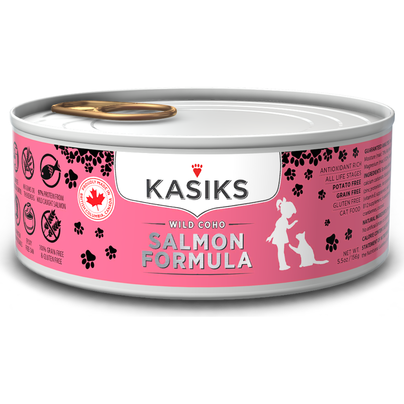 Kasiks Grain-Free Canned Cat Food, Salmon image number null