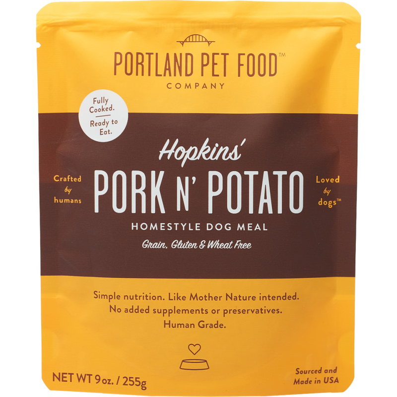 Portland Pet Food Wet Dog Food, Hopkins' Pork N' Potato, 9-oz image number null
