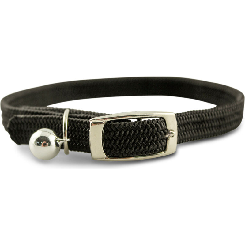 OmniPet Kool Kat Safety Stretch Nylon Cat Collar, Black image number null