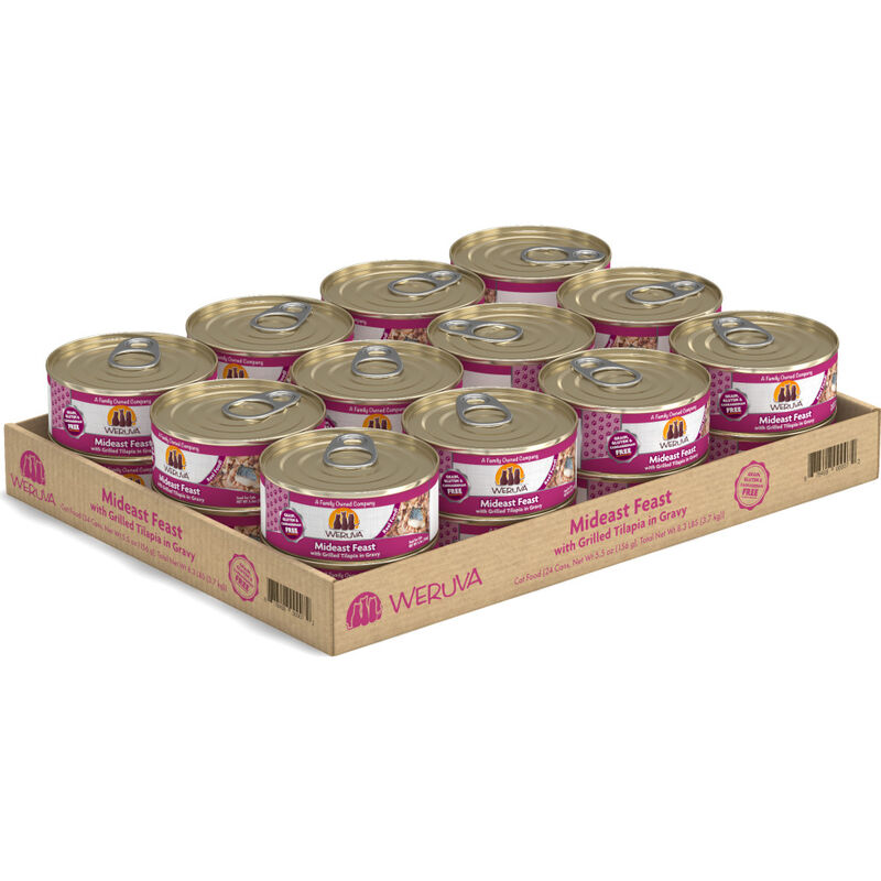 Weruva Classic Canned Cat Food, Mideast Feast, Grilled Tilapia image number null