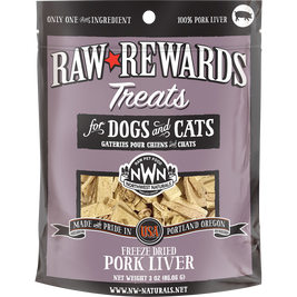 Northwest Naturals Raw Rewards Freeze-Dried Dog & Cat Treats, Pork Liver