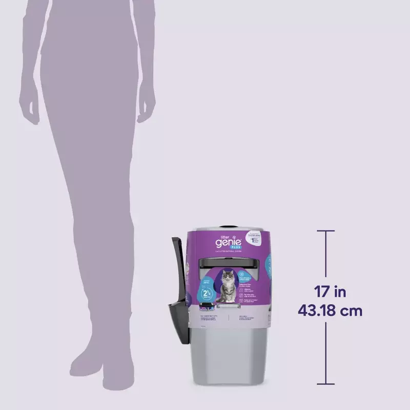 Litter Genie Plus Cat Litter Disposal System, Silver image number null