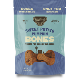 Gaines Family Farmstead Bones Dog Treats, Sweet Potato & Pumpkin, 6-oz