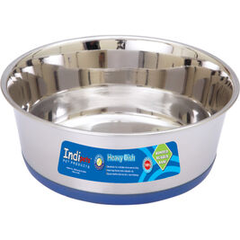 Indipets Heavy Dish with Rubber Base Dog Bowl, 32-oz