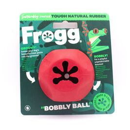 Frogg Rubber Dog Toy, Bobbly Ball, Medium