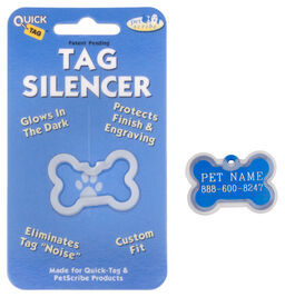 Pet Scribe Quick Tag Dog Tag Silencer, Bone, Large