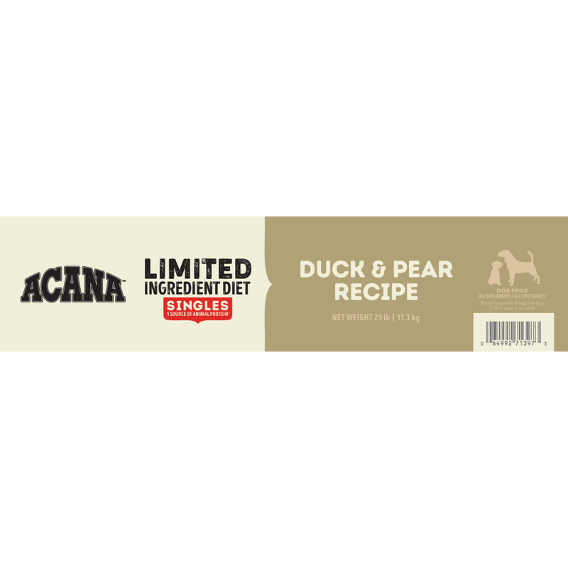 Acana Singles Limited Ingredient Diet Dry Dog Food, Duck & Pear image number null