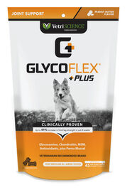 VetriScience Glycoflex Plus Joint Support Soft Chews Supplement for Dogs over 30 lbs, Peanut Butter, 45-count