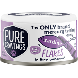 Pure Cravings Flakes in Tuna Consomme Canned Cat Food, Sardine
