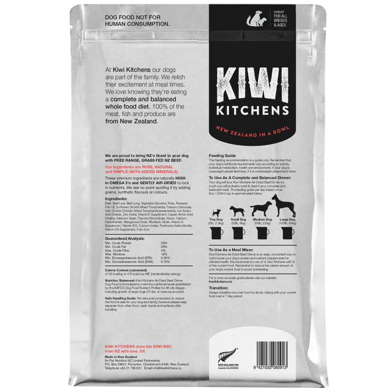 Kiwi kitchens air dried dog food sales