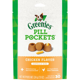 Greenies Pill Pockets Pill-Hiding Dog Treats, Chicken, 7.9-oz