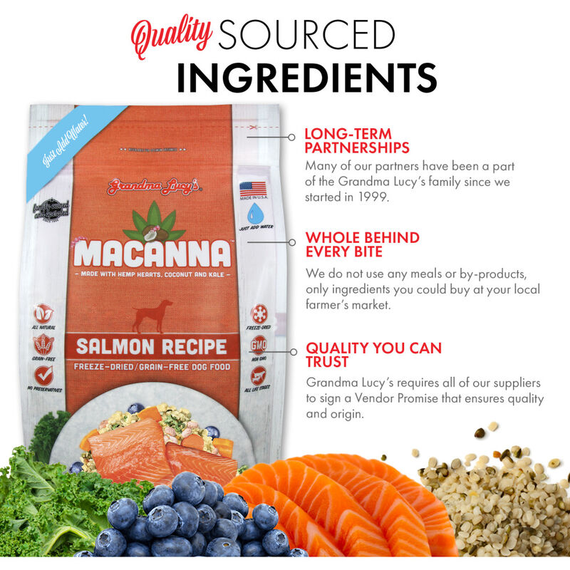 Grandma Lucy's Macanna Freeze-Dried Dog Food, Salmon image number null