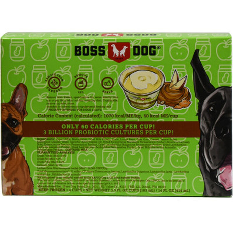 Boss Dog Frozen Yogurt Dog Treats, Peanut Butter & Applesauce, 3.5-oz, 4-pack image number null