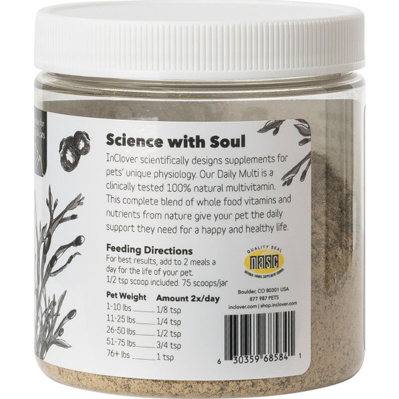 InClover Powder Dog & Cat Supplement, Daily Multi, Immunity + Vitality, 100-g image number null